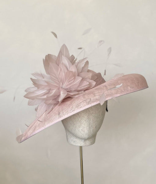 Claudia Pale Pink Wide Brimmed Hat