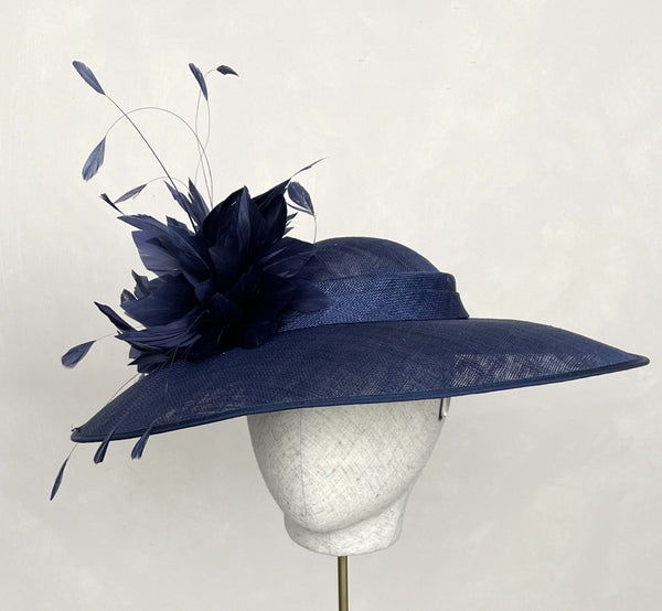 Claudia Navy Wide Brimmed Hat