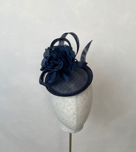 Isla Navy Floral Headpiece