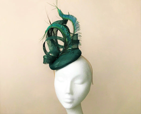 Emerald Green Peacock Headpiece