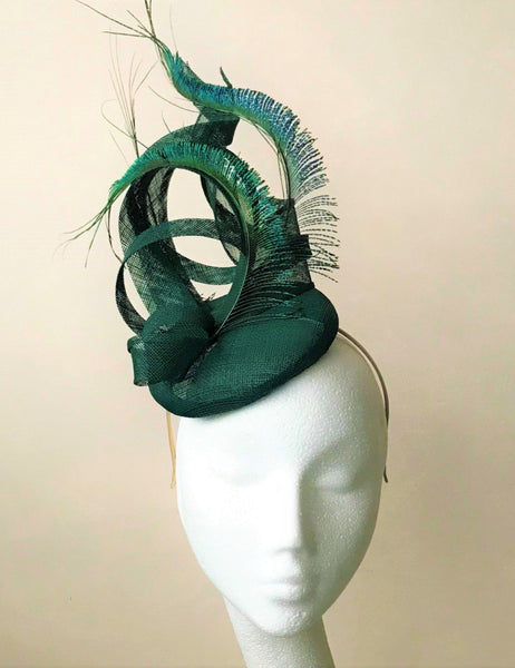 Emerald Green Peacock Headpiece