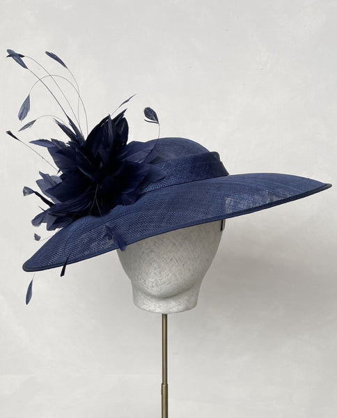 Claudia Navy Wide Brimmed Hat