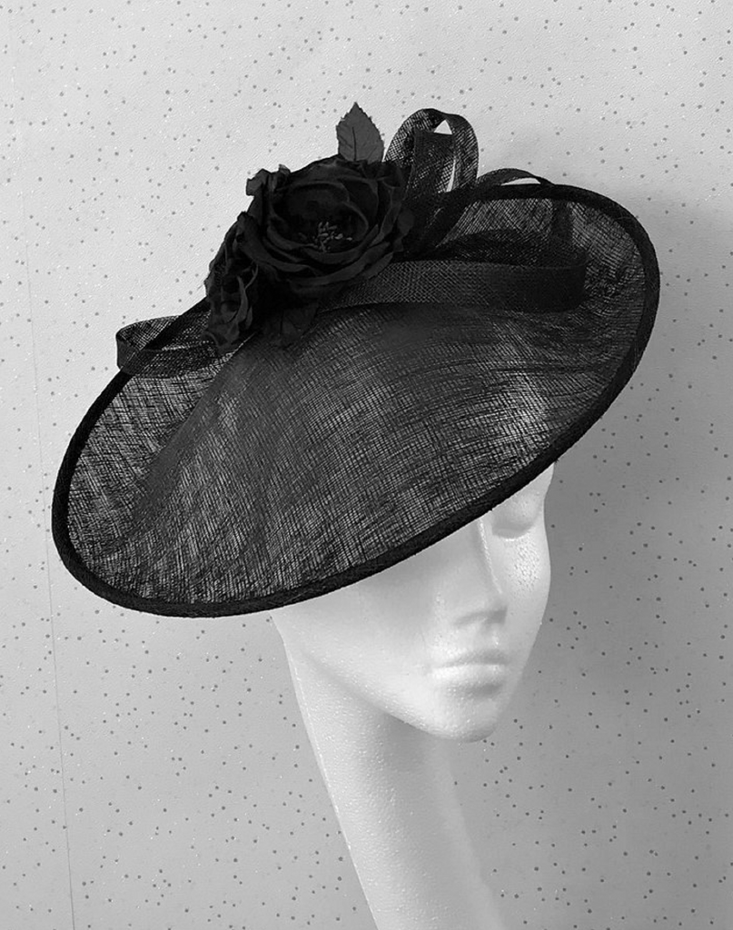 Gloria  Black Disc Headpiece